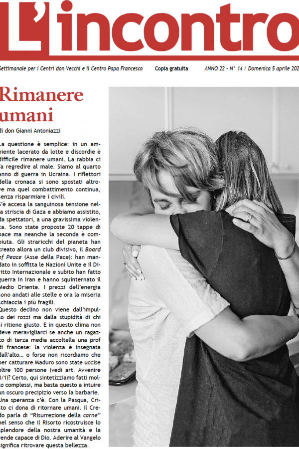 article image L’incontro N° 14 – 05/04/2026