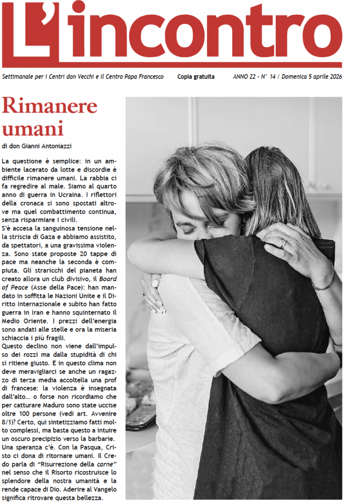 L’incontro N° 14 – 05/04/2026