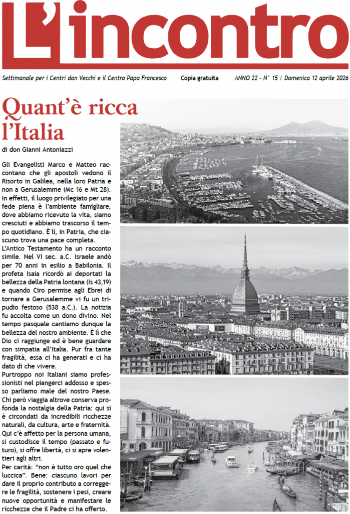 L’incontro N° 15 – 12/04/2026