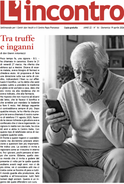 L’incontro N° 16 – 19/04/2026