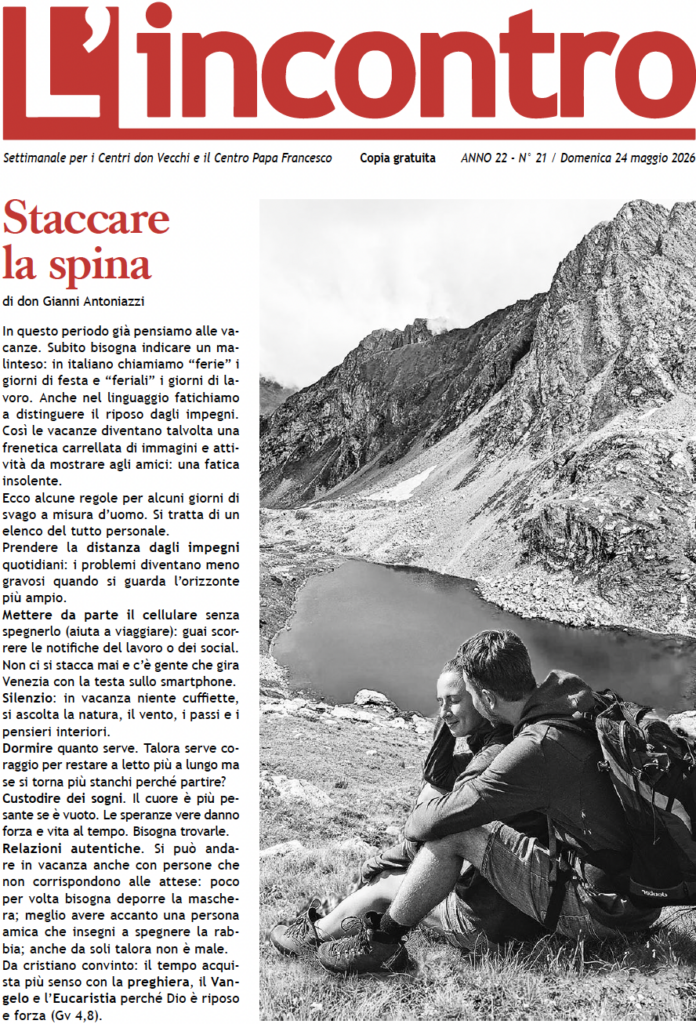 L’incontro N° 21 – 24/05/2026