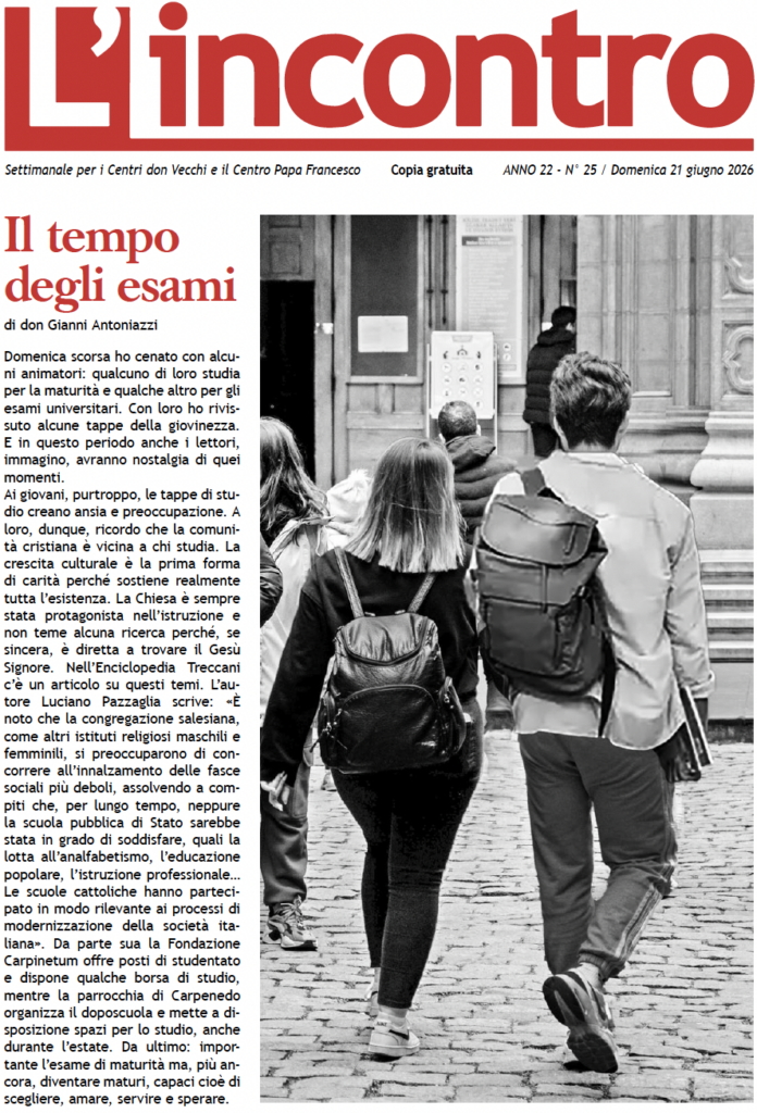 L’incontro N° 25 – 21/06/2026