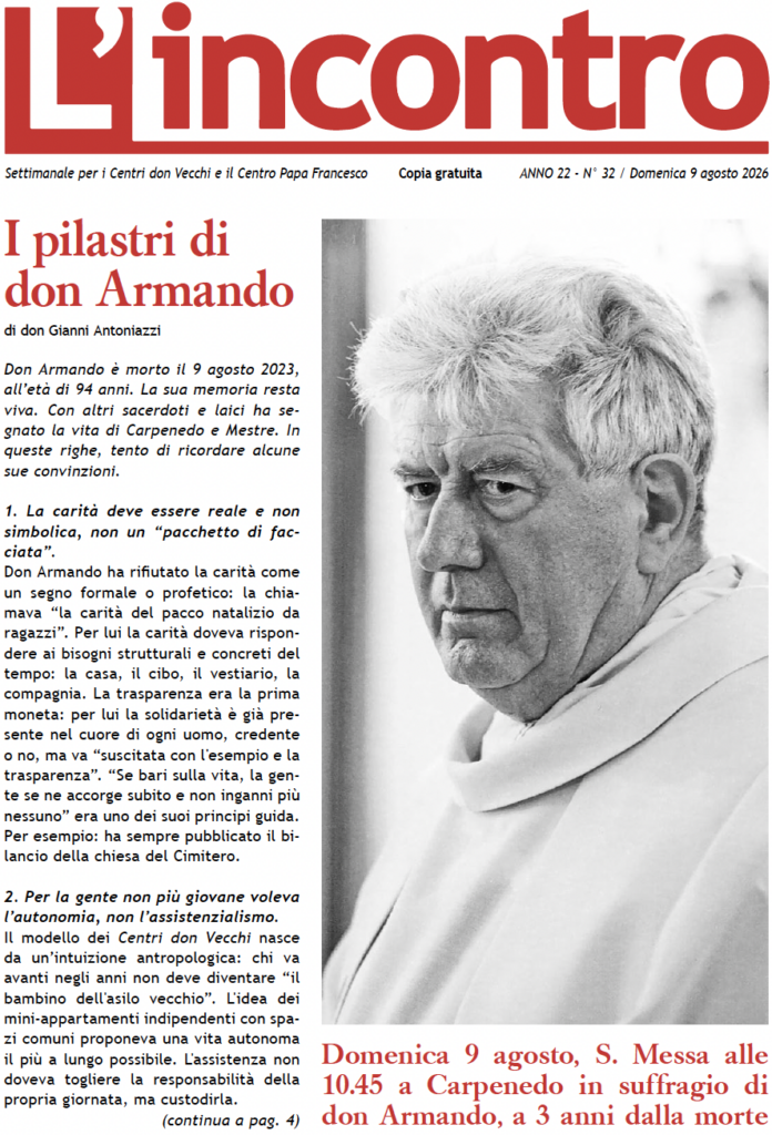 L’incontro N° 32 – 09/08/2026